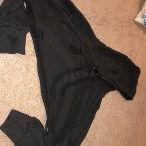 A long sleeve crop top hoodie